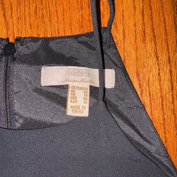 AIDAN MATTOX NWT Black Sleeveless Cocktail Dress Size 10 - Picture 3 of 7